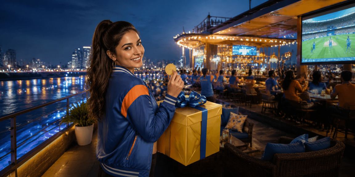 Evening cricket betting landscape at Ahmedabad riverfront